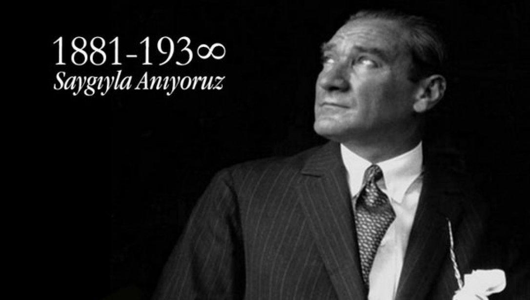 Edremit İlçe Milli Eğitim Müdürü Elif Yörük'ün 10 Kasım Atatürk'ü Anma Günü Mesajı